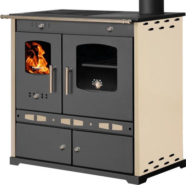 Sporák na drevo PERFEKT ECO LUX krémový 1