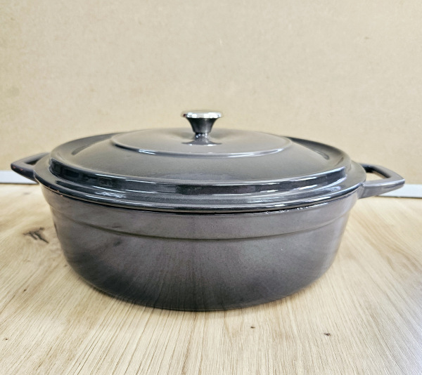 HÓSSE 20cm , 2,6l šedý liatinový hrniec 1