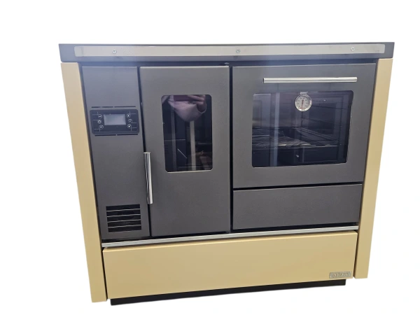 RUMELIA krémová sporák na pelety 9KW- teplovzdušné vykurovanie+rozvod 1