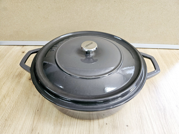 HÓSSE 24cm , 4,4 l šedý liatinový hrniec