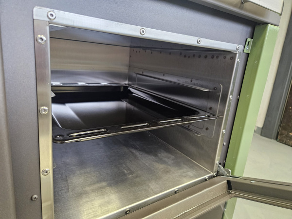 RUMELIA zelená sporák na pelety 9KW- teplovzdušné vykurovanie+rozvod 1