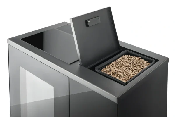 TEBA TP 30F kachle na pelety a drevo s teplovodným výmenníkom 4