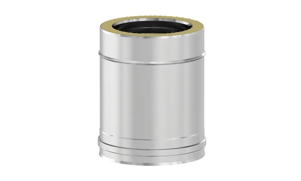 Predĺženie nerezové trojvrstvové 0,25m s 50mm izoláciou + spona