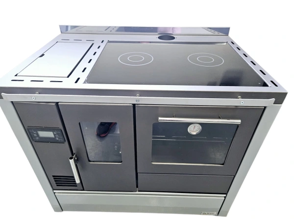 RUMELIA šedá sporák na pelety 9KW- teplovzdušné vykurovanie+rozvod 2